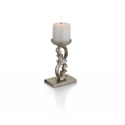 Paisley Pillar Candle Holder - Small Cast Aluminium Candle Holder   222726449379